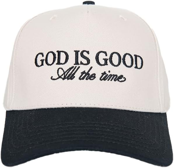 KATYDID God is Good All The Time Vintage Hat - Two-Toned Trucker Hat - Embroidered Vintage Baseball Cap - Women’s Snapback