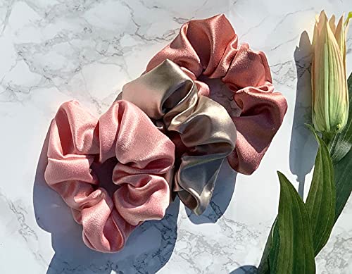 Viyanshi Silk Satin Hair Ties Scrunchies Elastic Hair Band for Women (s45) - Multicolor 1
