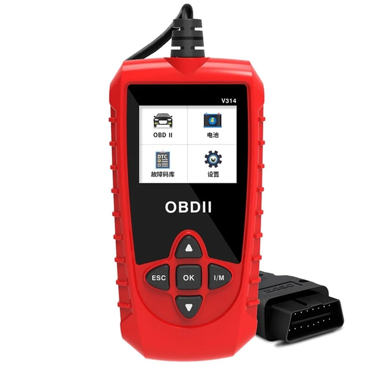 V314 Detector de fallos automotrices de diagnóstico automotriz Tarjeta de lectura de código a bordo Obd2 Detector de batería Instrumento de diagnóstico de limpieza de código