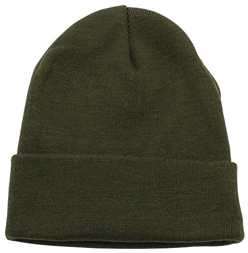 Image of Top Level Beanie Men Women - Unisex Cuffed Plain Skull Knit Hat Cap