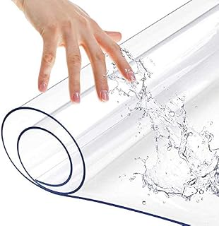 Multi Size Rectanglar PVC Tablecloths Tabletop Runner Clear Plastic Desk Topper for Office