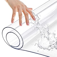 Protection De Table Transparente Nietaesat En PVC – 35,6 X 91,4 Cm – Épaisseur 1,5 Mm
