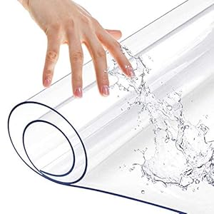 Leoewo Plastic PVC Table Protector, 24×48, Clear