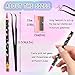 FSpronail 3D Nail Charms Bow Nail Gems and Rhinestones Set 12 Grid AB Crystals Rinestone Pink&White Bows Charms for Nail Art DIY Decoration Design, with Tweezers and Wax Pencil Tools