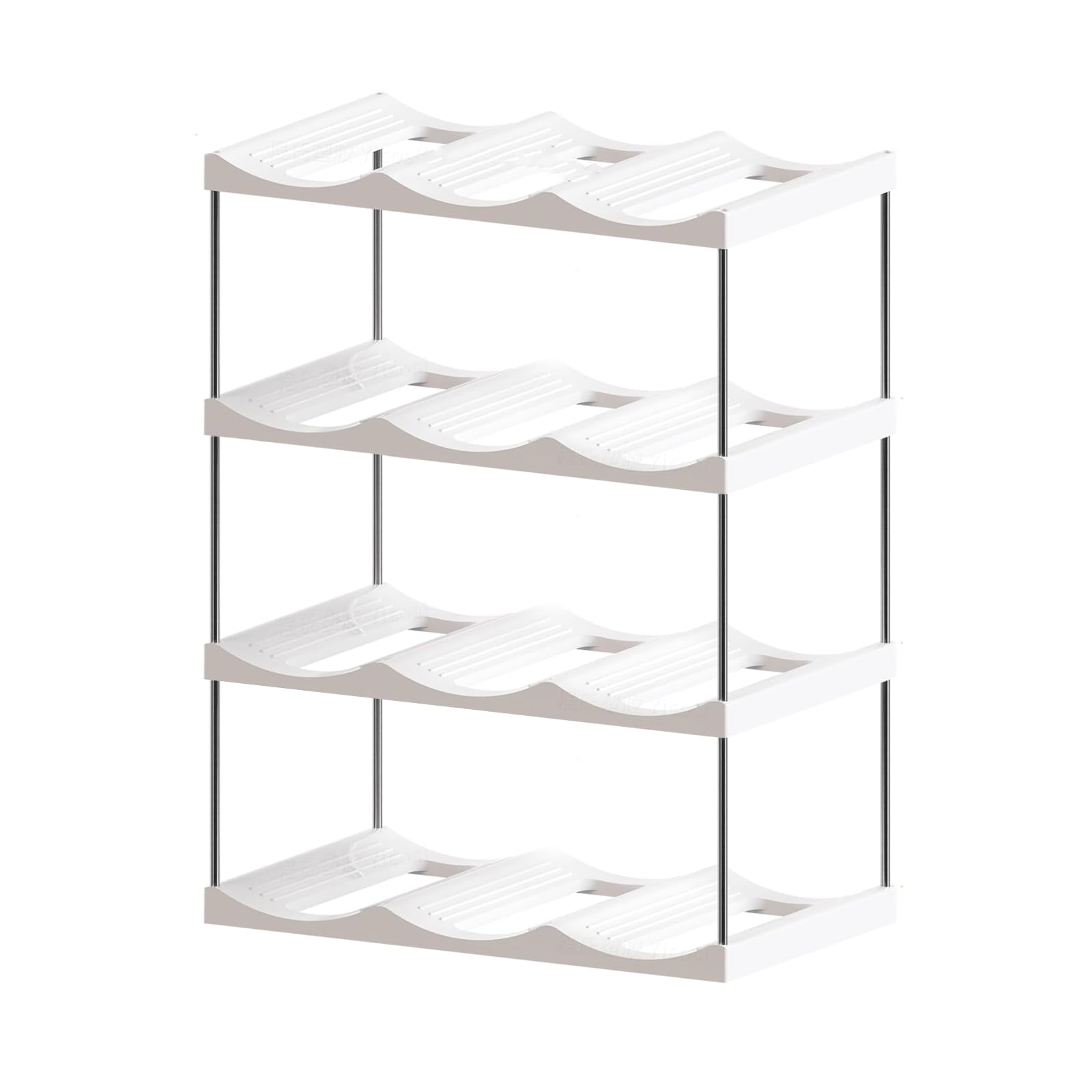 Elnwnnkc Space Saving Stackable Water Bottle Shelf Space Efficient Water Bottle Storage Holder Functional Organizers for Cabinets Multilayered Holder
