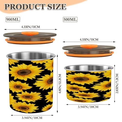 Envase hermético para café ATTX acero inoxidable 900 ml miniatura 2