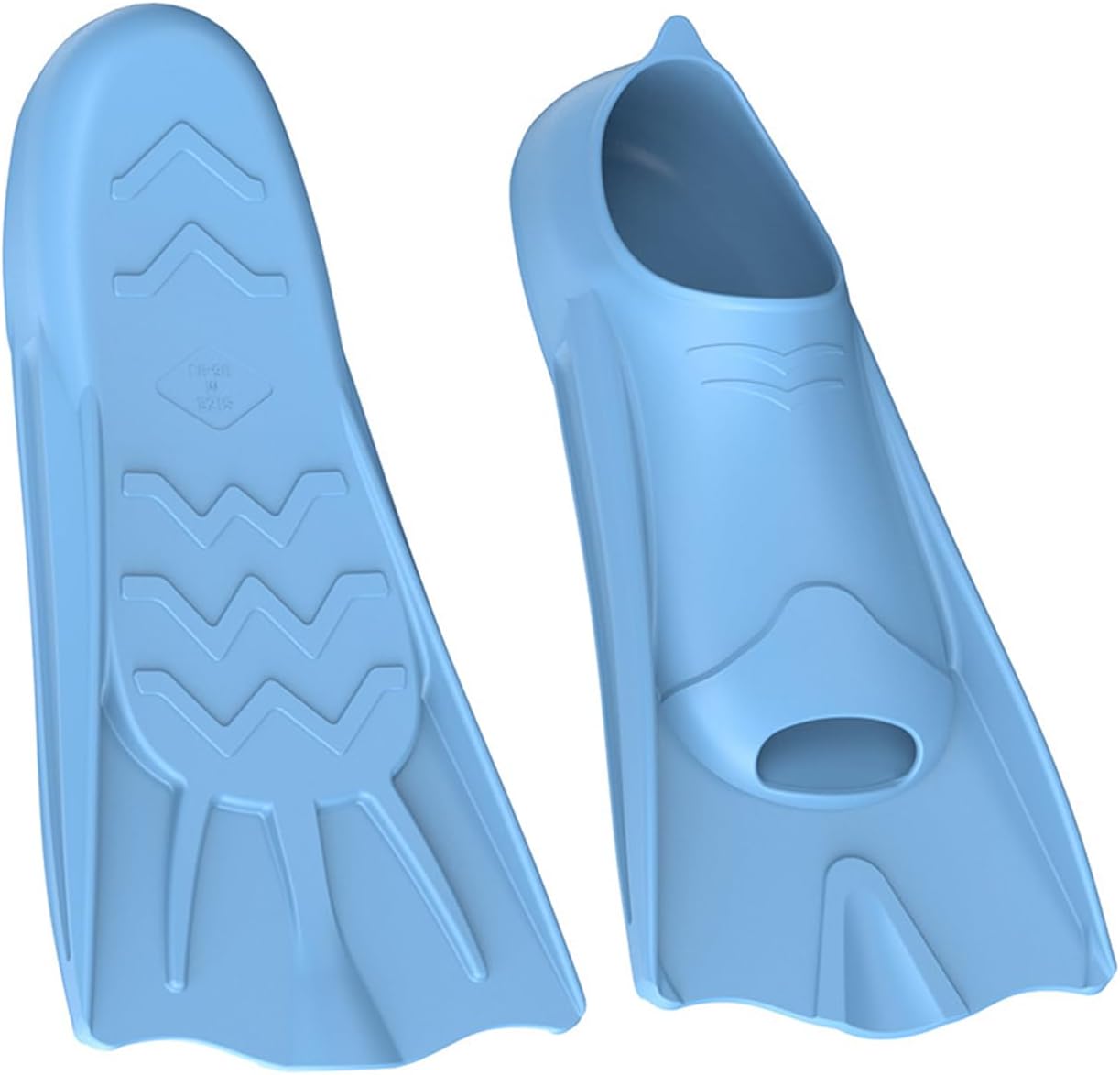 Unisex Non-Slip Freestyle Snorkeling Fins - Comfortable Diving Sports Equipment - High Elastic Swimming Training Fins (Blue,X-Large)