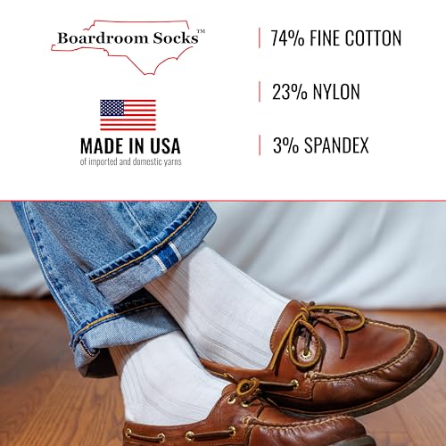 Cotton Dress Socks for Men – Comfortable Men’s Executive Socks – Classic Mid-Calf Dress Socks by Boardroom Socks3