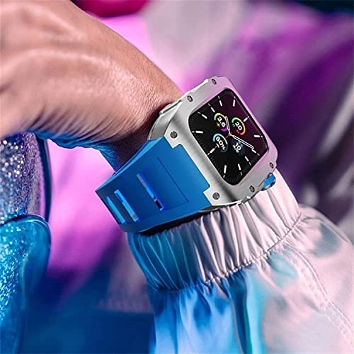 Bracelet caoutchouc Apple Watch 45 mm avec fermoir alliage titane - 4