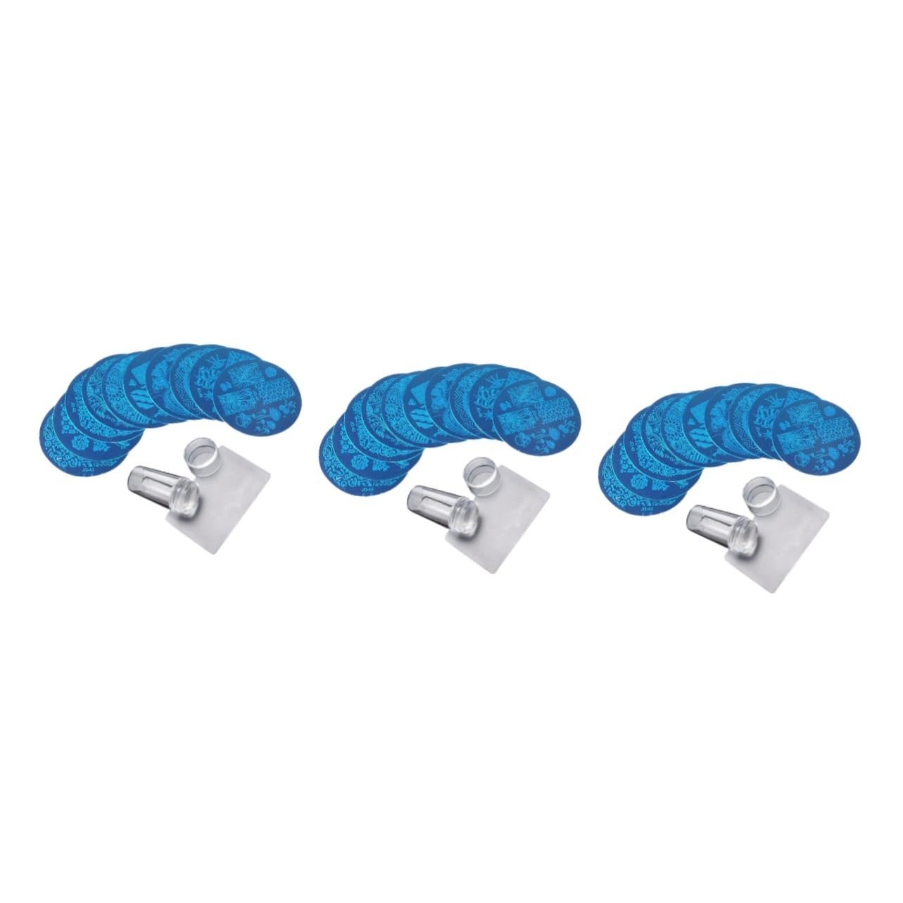 Healeved 3sets Piastre Stamping Per Nail Art Inossidabile Con Stampo Trasparente Stencil Decorativi Per Manicure Creativa e Facile Design Variegati Per Unghie Uniche e