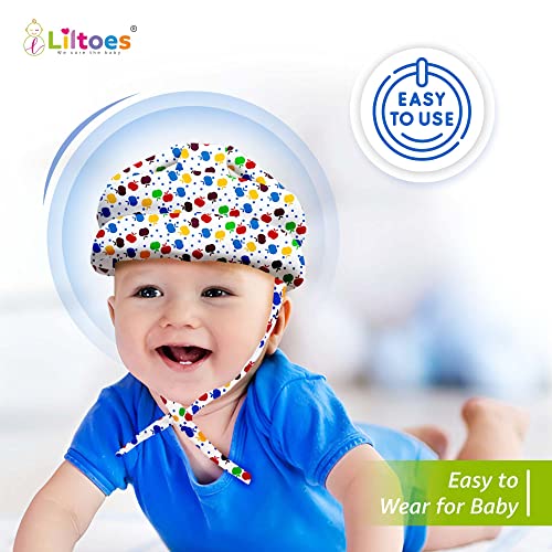 Image of LILTOES Baby Head Protector for Safety of Kids 6M to 3 Years- Baby Safety Helmet with Proper Air Ventilation & Corner Guard Protection (Apple)
