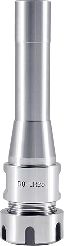 Miniatura 94 de Accusize Industrial Tools Mandril con boquilla Er32 con vástago R8, RPM máximas: 8000 RPM, extremo de barra de tracción 7/16''-20, TIR máximo