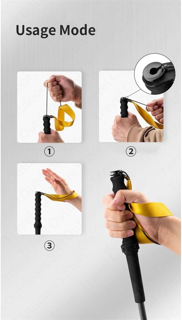 Ultralight 120G Folding Trekking Pole Carbon Fiber Aluminum Alloy Camp Portable Climbing Stick Alpenstocks (D 120cm)