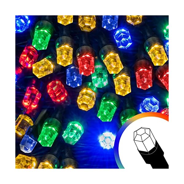 DELICHTER LED Lichterkette, 20M 200 LEDs Warm Weiße Wasserdichte Weihnachtslichterkette mit heller Lichter, 8 Modi… – Bild 3
