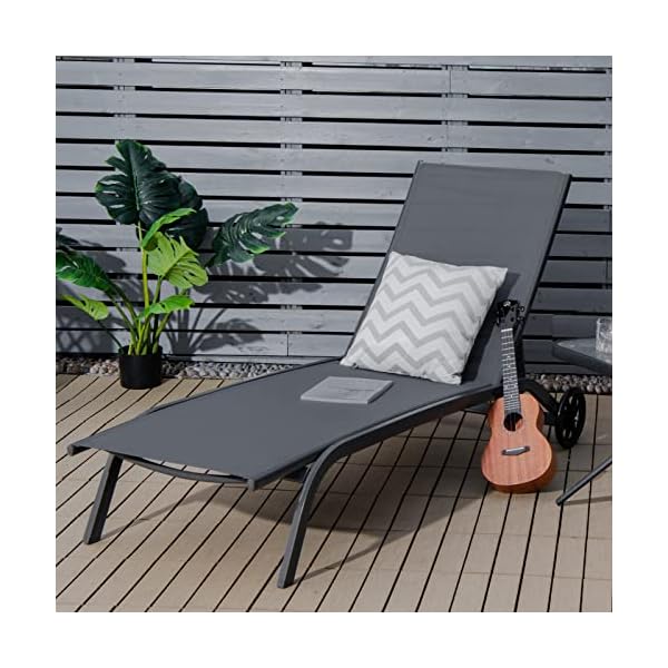 COSTWAY Sonnenliege Stahl & Textilene