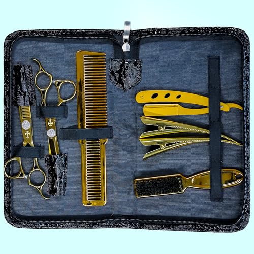 Kit de coiffure WR CASTLE avec ciseaux professionnels et cape - 5