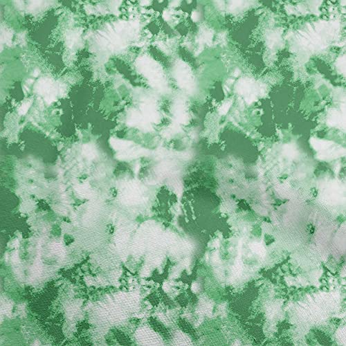 oneOone Cotton Poplin Green Fabric Tie Dye DIY Clothing Quilting Fabric Print Fabric By Yard 42 Inch Wide-56