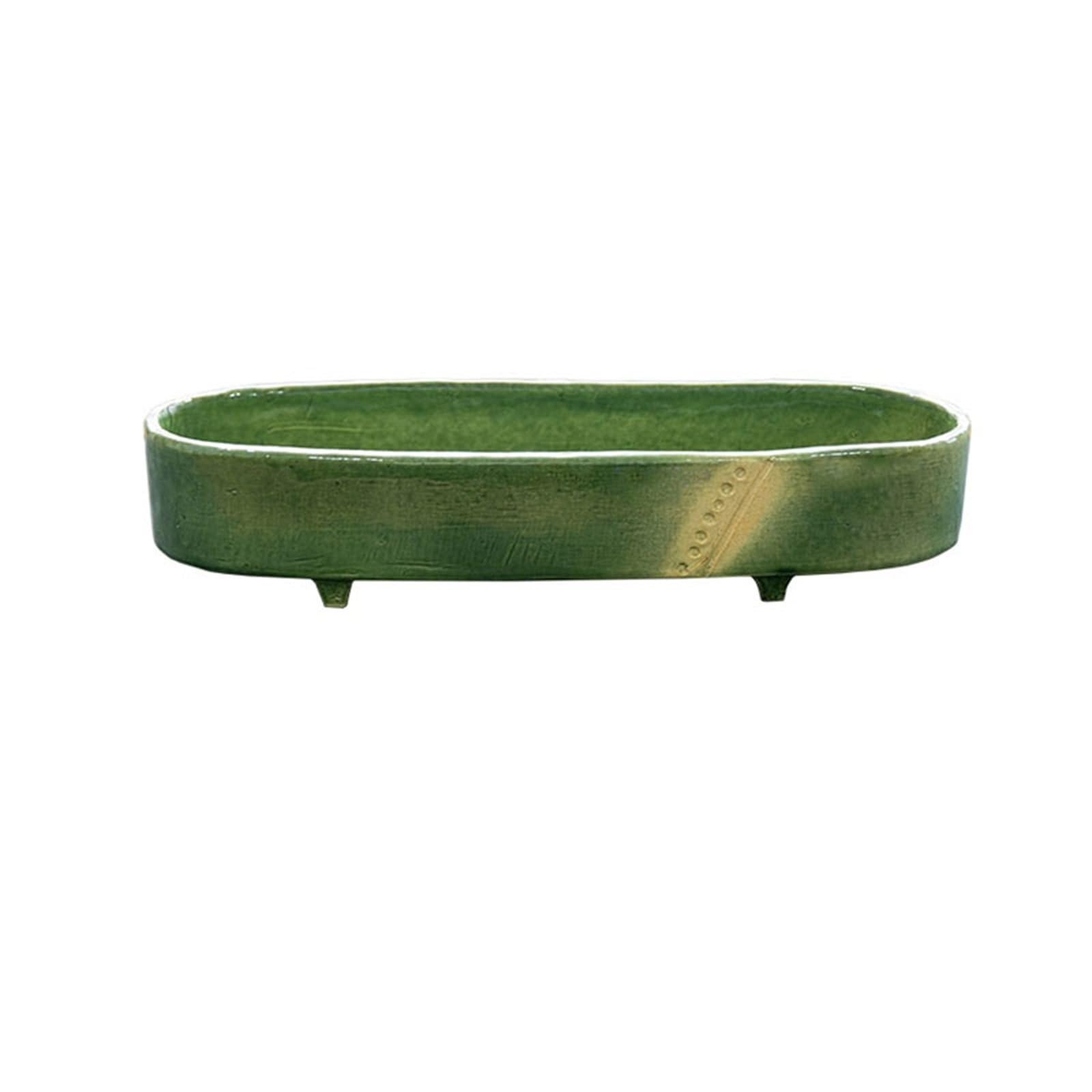 K5C7S3W9D6 plant dish saucer Light Luxury Ceramic Gardening Drip Tray Oval Desktop Flower-arranging Vessels