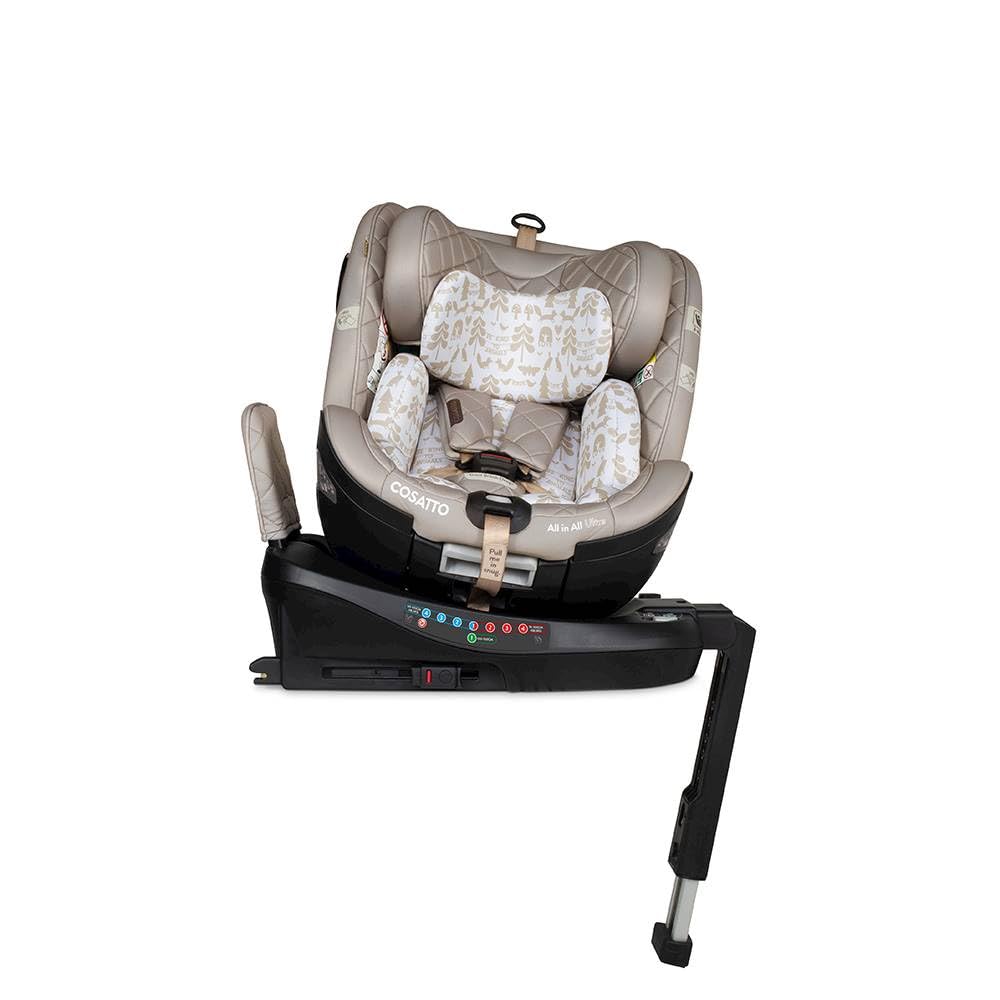 Cosatto All in All Ultra obrotowy 360° fotelik samochodowy na wszystkich etapach iSize – grupa 0+123, 0-36 kg, 0-12 lat, 40-150 cm, ISOFIX, ERF, R129 zgodność z systemem Anti Escape (Whisper)