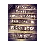 Martin Luther King, MLK, Motivational Quote Wall Decor Art Print - Inspirational Poster, Picture - Great Home or Office Decoration or Gift for Teachers, Classroom, Entrepreneurs, Managers - 8x10 Photo