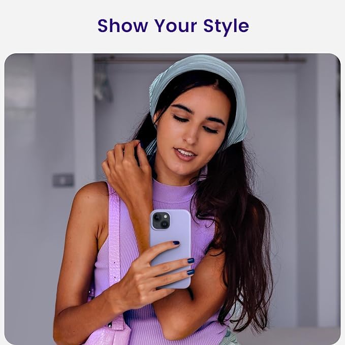 Image of MIDOS Back Cover Compatible with iPhone 15 Case Liquid Silicone Full Protection Shock Proof Back Cover for iPhone 15 (Purple)