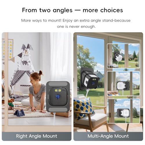 Image of ANYQOO Window Camera 3MP 2K, Window Cameras for Home Security, 2.4GHz & 5GHz WiFi Camera for Home Security, ChroMax AI Color Night Vision, Person /Motion Detection, 24 /7 Recording, Easy Install (2Pack)