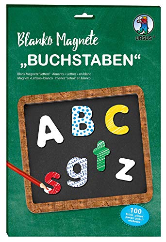 Lettres blanches aimantées Ursus alphabet magnétique enfant