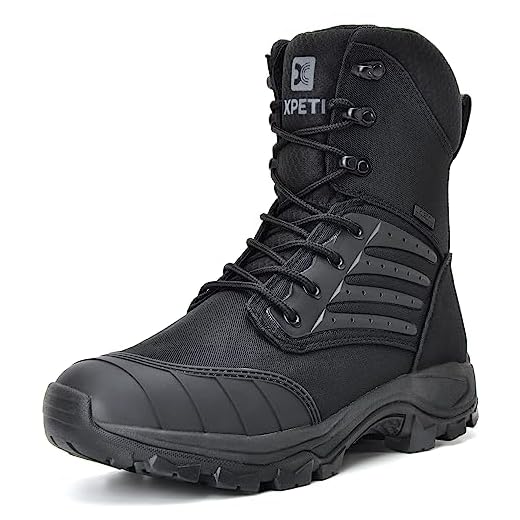 XPETI Bota masculina Shadow Trak impermeável militar e tática, Preto, 41
