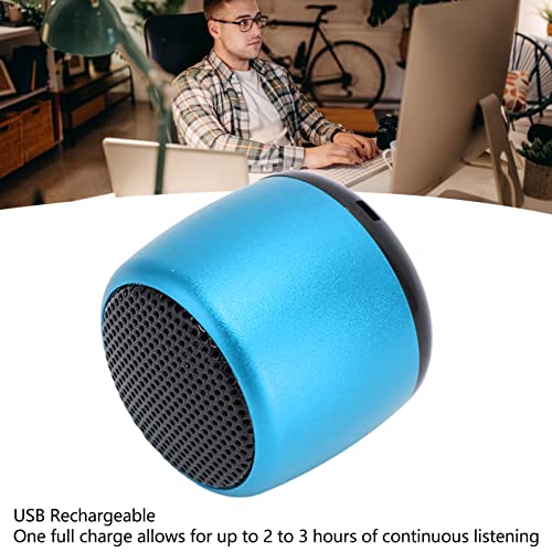 Image of Sanpyl Mini Bluetooth Speaker, Portable Speakers with HD Sound Heavy Subwoofer, USB Rechargeable Small Tiny Speaker for Outdoor Indoor (Blue)