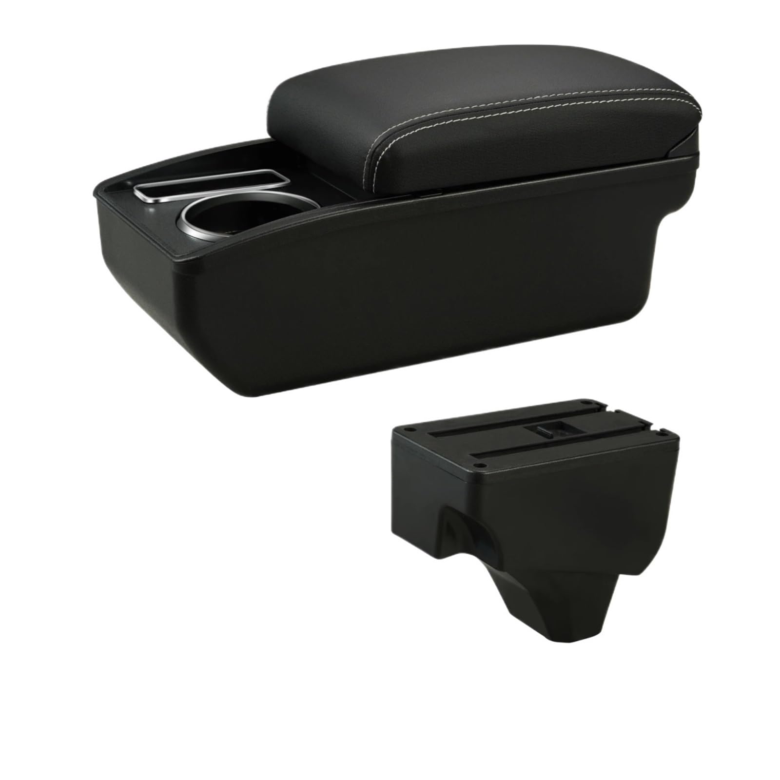 Ggwqoops Car Armrests For Peugeot 208 2008 2019-2024 Car Armrest Storage Box Dedicated Retrofit Parts Interior Accessories Armrest Box(A3 White Line No USB)