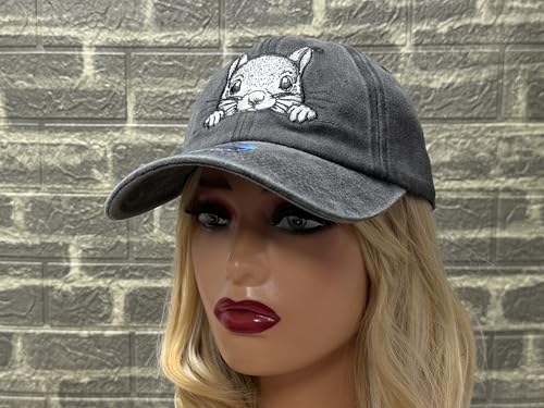 Image of Squirrel Hat for Men Women Adjustable Embroidered Baseball Cap | Animal Lover Casual Gift, Premium Embroidery, Adjustable Fit