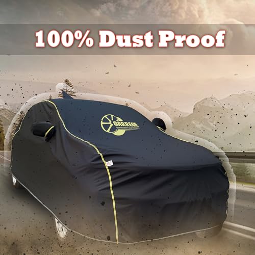 Image of Reflector Waterproof Car Cover for Kia Seltos 2026 Model with Mirror & Antenna Pocket | All Weather Protection | Washable Fabric | Black Color