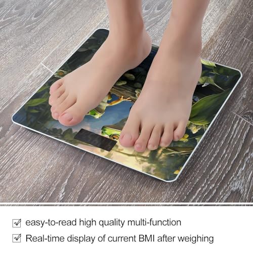 Báscula digital de baño con vidrio templado y pantalla LCD miniatura 5