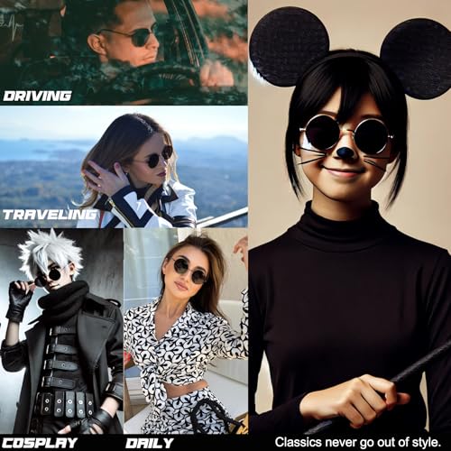 Hippie Round Sunglasses Women Men Circle Glasses Classic Shades for Party SY60013