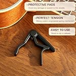 WINGO Pro Ukulele Capo for Soprano Concert Baritone, Black.