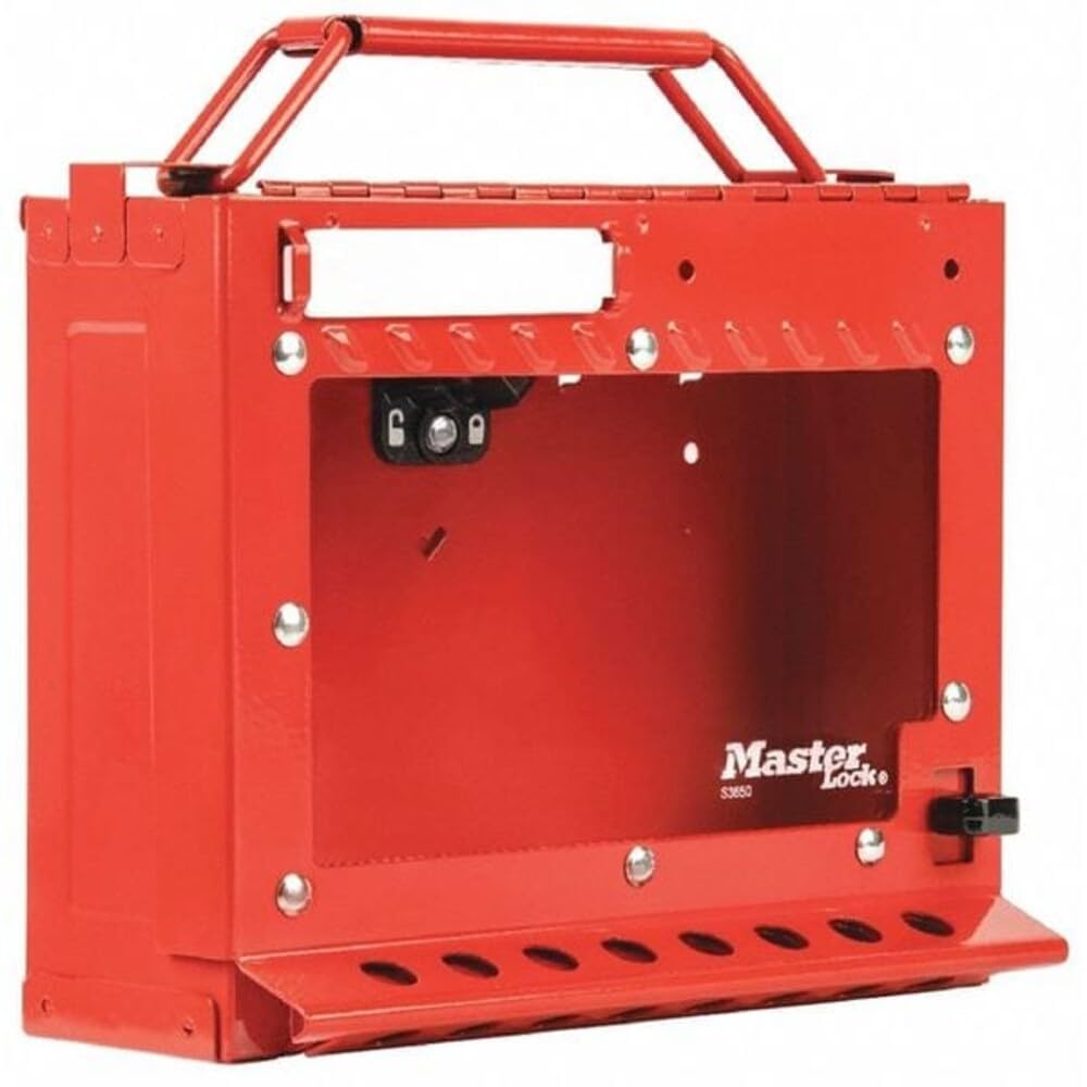Master Lock S3650 Caja de Candados en Grupo con Soporte de Montaje en Pared para 15 Trabajadores