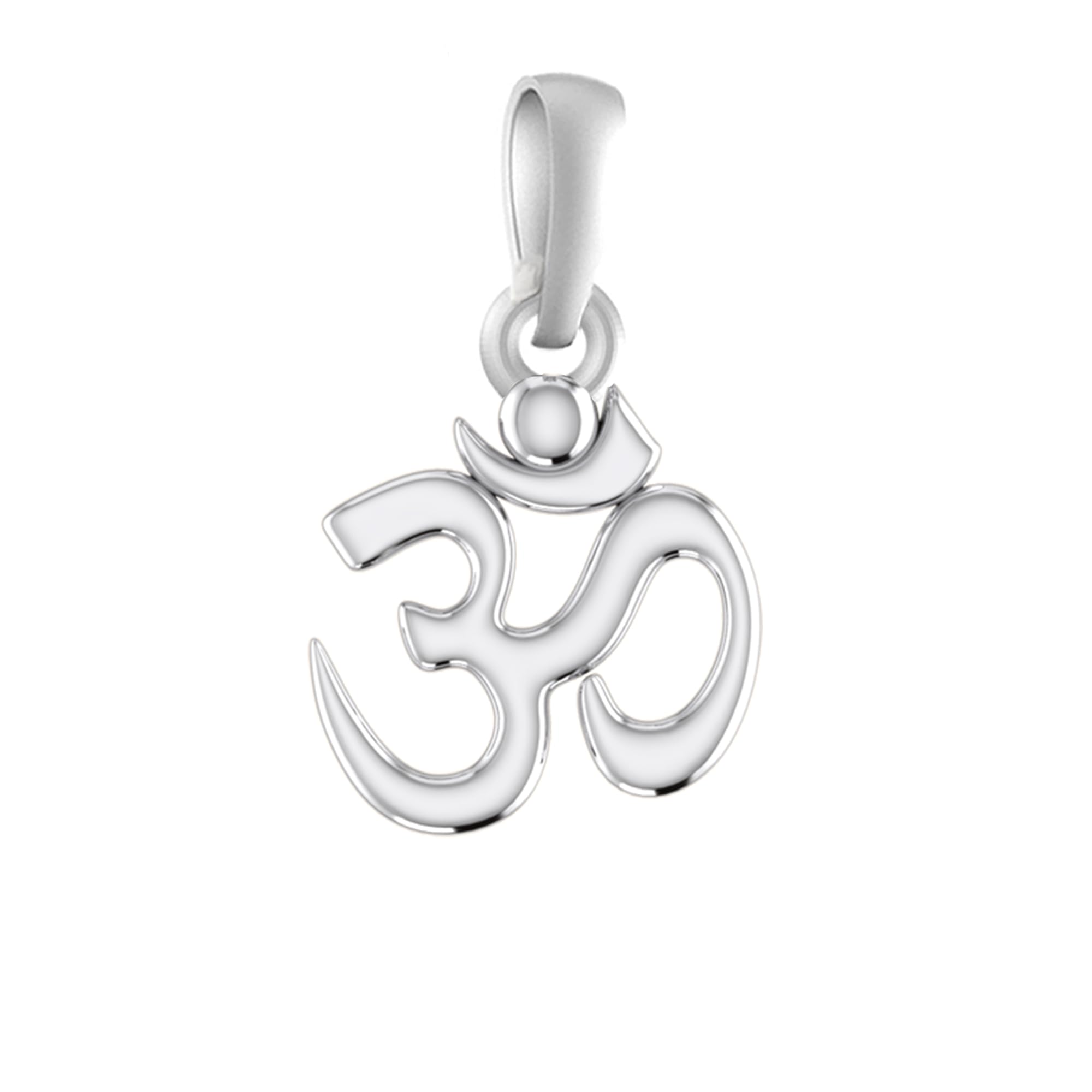 Sterling Silver (92.5% purity) OM/Spiritual OM Pendant for Men & Women Pure Silver Religious Locket for Good Health & Wealth