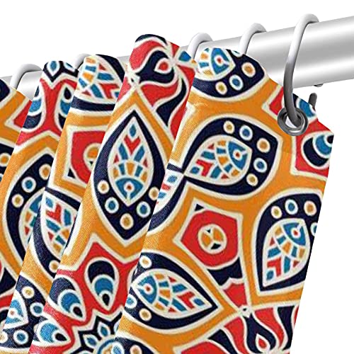 Rideau de douche mandala sans couture imperméable au textile durable