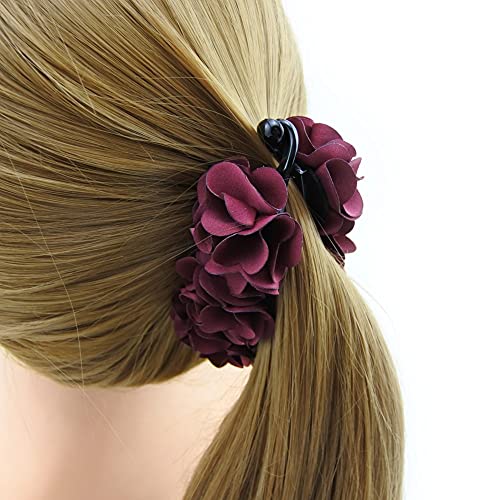 Pinza para cabello banana color vino miniatura 5