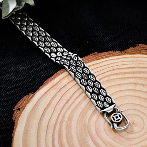 Cekama 925 Sterling Silver Bracelet For Men Women 7 Inch 9Mm Italian Mesh Bracelet Thick Big Link Bracelet Sedusa Link Bracelet Curb-Link Bracelet For Birthday Christmas Valentine's Day Father's Day #TOP2