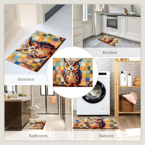 Tapis de hibou antidérapant lavable pour salle à manger - 6