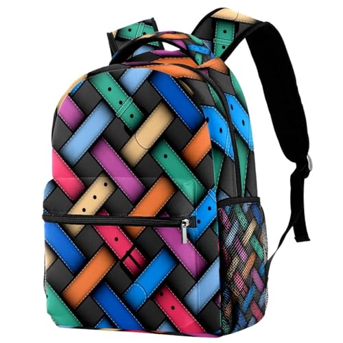 Sac à dos ceinture à motif écossais - Modèle multicolore tendance pour tous