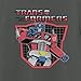 Transformers Hasbro Mens Throwback Shirt - Optimus, Megatron, Bumblebee - Long Sleeve T-Shirt with Sleeve Print (Charcoal, Medium)