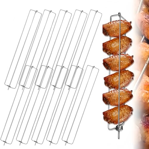 uvbws Grilled Chicken Wing Rack Stainless Steel 8-Pack