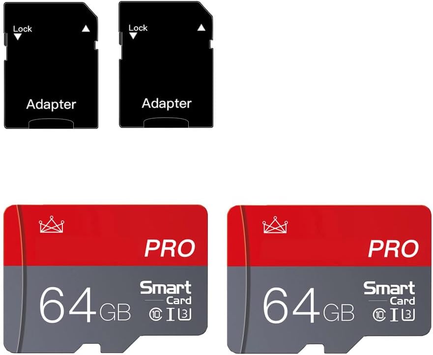 Micro Memory Card 64GB 2-Pack Memory Cards 64GB with Adapter Class 10 High Speed Mini TF SD Card for Smartphones/Camera/Tablet 4-PCS Micro Memory Card 64GB 2-Pack Memory Cards 64GB with Adapter Class 10 High Speed Mini TF SD Card for Smartphones/Camera/Tablet 4-PCS