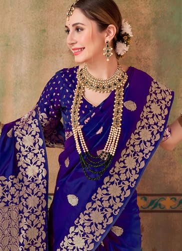 Image of Yashika Women's Pure Kanjivaram Silk Saree Soft Banarasi Style Wedding With Blouse Piece | Saree For Women | New Sari