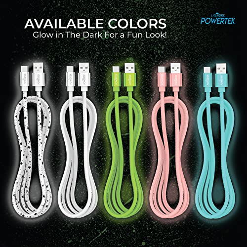 Liquipel Usb Type C Cable 5Ft, Usb A 2.0 To Usb-C Fast Charger Extra Long Durable, Glow Cables (Green) #TOP6