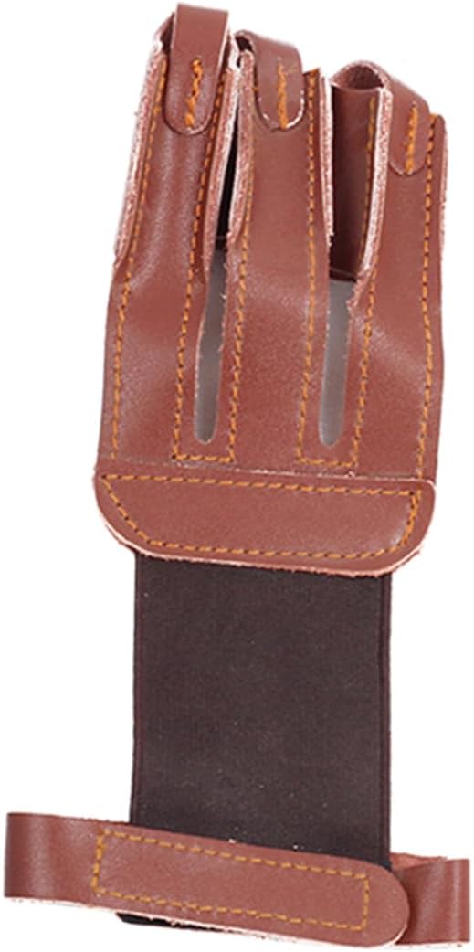 1pc Archery Hand Finger Glove Soft Finger Protective Glove for Arrow Hunting Lightweight Design Random Color