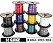 GS Power 18 Gauge Ga, 10 Rolls of 100 Feet (Total of 1000 ft) Car Audio Video Primary Remote Turn on Hook up Trailer Wire (Cable Set Color: Black Red Blue Green Brown Orange Grey Purple White Yellow)