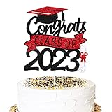 Congrats Class of 2023 Cake Topper Congrats Grad We Are Proud of You Theme Graduation Cap Diploma Ca